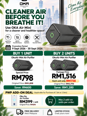 Oka Air Mini 1&2 units EN - Sep 2026 OkaAir Mini Detoxifier – Buy 1 unit (PWP)