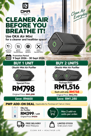Oka Air Mini 1&2 units EN - Sep 2026 OkaAir Mini Detoxifier – Buy 1 unit (PWP)