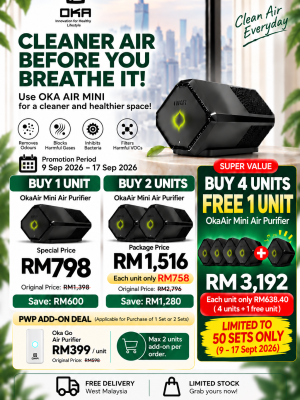 Oka Air Mini 1,2,4 EN IG - Sep 2026 OkaAir Mini Detoxifier Buy 4 Free 1